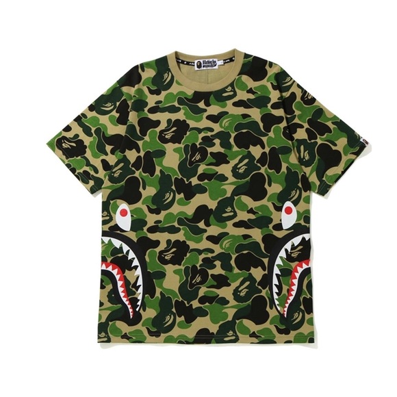bape shark camo t shirt